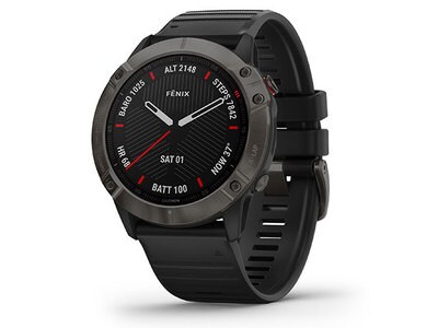 Garmin Fenix 6X Sapphire GPS Smartwatch & Fitness Tracker with Incident Detection - Black