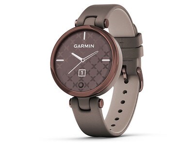 Garmin Lily Classic Leather Heart Rate Smartwatch & Fitness Tracker with Alerts - Bronze
