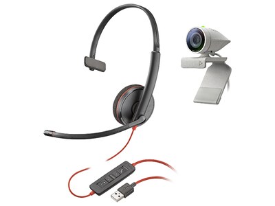 Poly Studio P5 Personal Webcam With Blackwire 3210 USB-A Headset