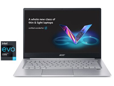 Acer Swift 3 SF314-59-769R 14” Laptop with Intel® Evo™ i7-1165G7, 512GB SSD, 8GB RAM & Windows 10 Home - Silver