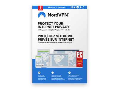 NordVPN Internet Privacy Software - 12 Month Subscription - 6 Devices