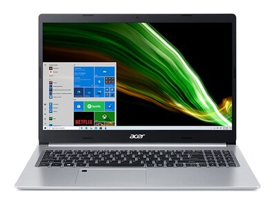 Ordinateur portable 15,6 po Aspire A515-45-R6YH d'Acer avec processeur AMD , disque SSD de 256 Go, MEV de 8 Go et Windows 10 famille en mode S - argent