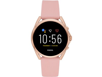 Fossil Gen 5 LTE 45mm Smartwatch - Gold Watch Pink Strap