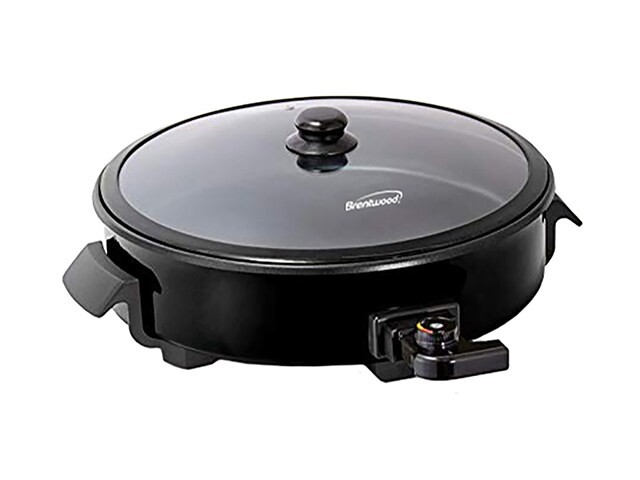 Brentwood SK-67 12-Inch Round Non-Stick Electric Skillet with Vented Glass Lid