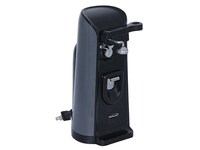 Brentwood J-30B Tall Electric Can Opener with Knife Sharpener & Bottle Opener - Black
