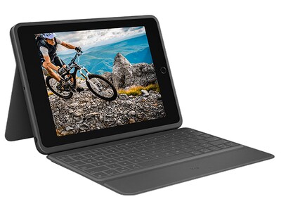 Logitech iPad 7th, 8th & 9th Generation Rugged Folio Keyboard Case - Graphite