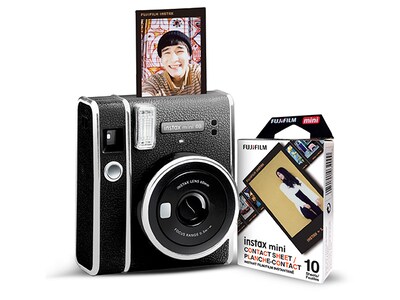 FUJIFILM instax® Mini 40 Camera Bundle with Film Pack - Black