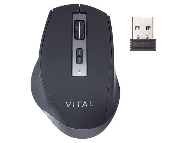 VITAL Ergonomic Wireless Optical Mouse with 7 Buttons