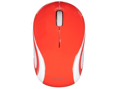 VITAL Mobile Wireless Mouse - Red & White