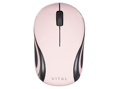 VITAL Mobile Wireless Mouse - Pink & Black
