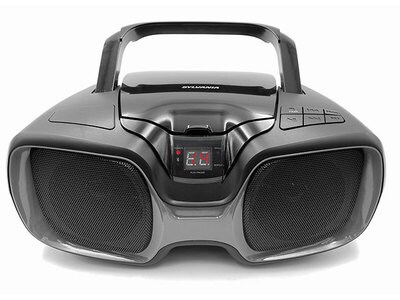 Boombox Bluetooth® portable de Sylvania avec lecteur CD et radio AM/FM - Argent