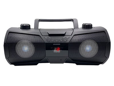 Sylvania Bluetooth® LED Portable CD Radio Boombox - Black