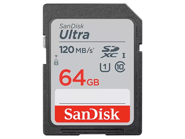 Carte mémoire SanDisk Ultra SDHC UHS-I de 64 Go