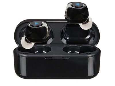 Écouteurs-boutons Bluetooth® véritablement sans fil avec boîtier de recharge de HeadRush - noir