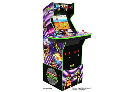 Arcade1UP Turtles in Time Arcade Machine Bundle with Riser & Stool