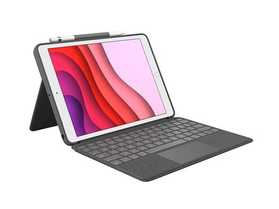 Étui clavier rétroéclairé Combo Touch de Logitech pour Apple iPad 7e génération - Graphite