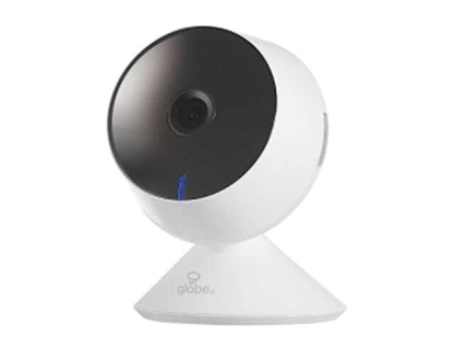 Caméra de sécurité intelligente intérieure Wi-Fi de Globe - blanc
