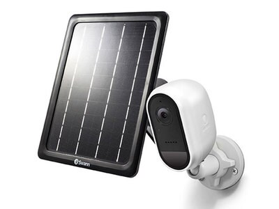 Swann 1080p Wireless Security Camera with Solar Charging Panel - White