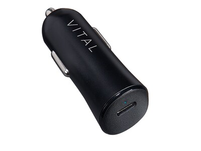 Chargeur de voiture 20W USB-CMC PD de VITAL - noir