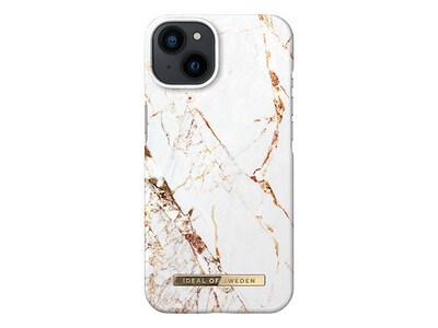 Étui d’iDeal of Sweden pour iPhone 13 - marbre Carrara doré