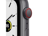 Apple® Watch SE de 44 mm boîtier en aluminium gris cosmique et bracelet sport minuit (GPS + cellulaire)
