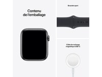 Apple® Watch SE de 44 mm boîtier en aluminium gris cosmique et bracelet sport minuit (GPS + cellulaire)