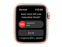 Apple® Watch SE de 40 mm boîtier en aluminium doré et bracelet sport comète (GPS + cellulaire)