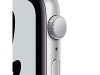 Apple® Watch Nike SE de 44 mm boîtier en aluminium argent et bracelet sport platine pur/noir (GPS)