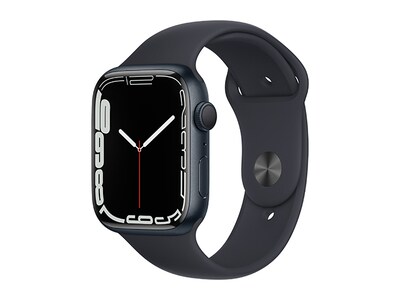 Apple® Watch série 7 de 45 mm boîtier en aluminium minuit et bracelet sport minuit (GPS)