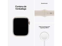 Apple® Watch série 7 de 41 mm boîtier en aluminium comète et bracelet sport comète (GPS + Cellular)
