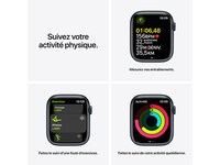 Apple® Watch série 7 de 41 mm boîtier en aluminium minuit et bracelet sport minuit (GPS + Cellular)