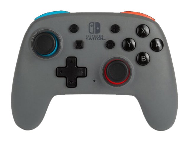 PowerA Nano Enhanced Wireless Controller for Nintendo Switch - Grey Neon Blue Red