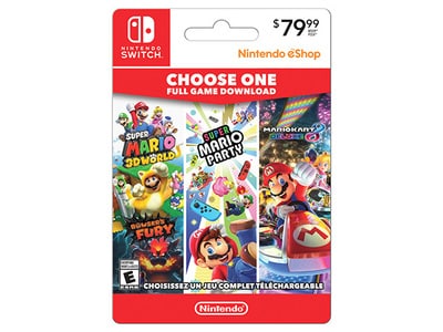 Nintendo Player’s Choice Mario full-game download cards pour Nintendo Switch