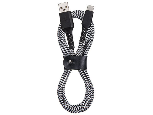 VITAL 1.2m (4’) Braided USB Type-C™-to-USB Cable - Black & White