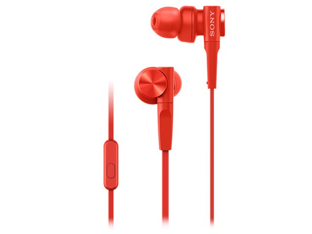 Sony MDR-XB55AP Extra Bass In-Ear Wired Headphones - Red