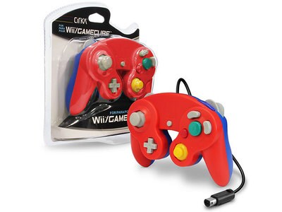 Manette filaire Hyperkin CirKa pour GameCube®, Wii® - rouge et bleu