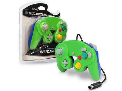 Manette filaire Hyperkin CirKa pour GameCube®, Wii® - vert et bleu