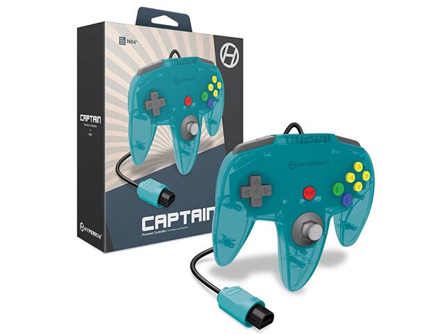 Hyperkin Captain Premium Wired Controller for N64® - Turquoise