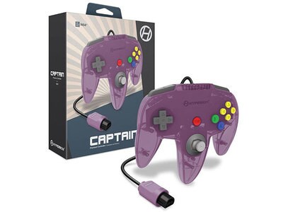 Manette filaire Captain Premium de Hyperkin pour N64® - violet améthyste