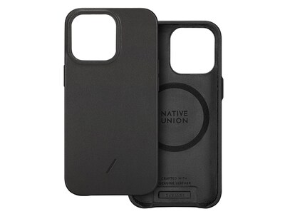 Native Union Clic® Classic Leather iPhone 13 Case - Black
