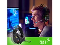 Dart Frog RGB Wired Over-ear Gaming Headphones with Microphone - Black