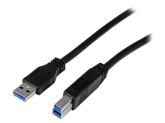 StarTech 1m (3ft) Certified SuperSpeed USB 3.0 A to B Cable - Black