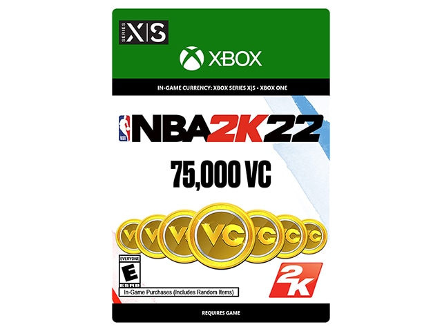 NBA 2K22: 75,000 VC (Code Electronique) pour Xbox Series X/S et Xbox One