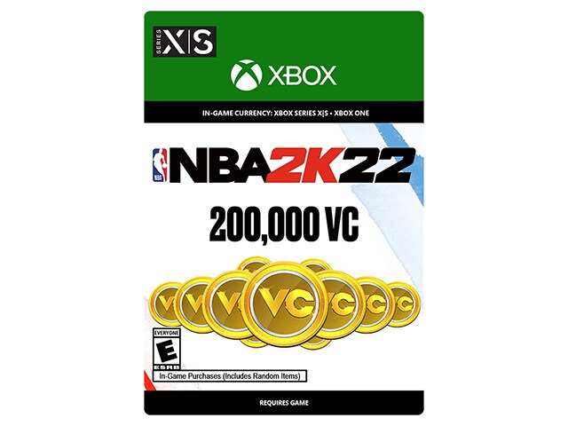 NBA 2K22: 200,000 VC (Code Electronique) pour Xbox Series X/S et Xbox One