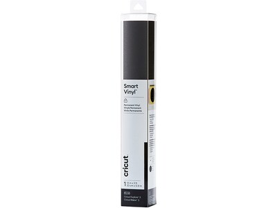 Cricut Smart Vinyl Shimmer - Permanent Indoor - 13in x 3ft - 1 Roll - Black