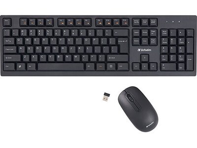 Verbatim Wireless Keyboard and Mouse - Black