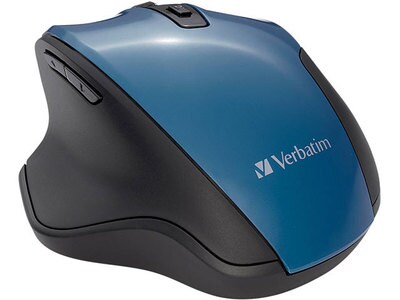 Verbatim Silent Ergonomic Wireless Blue LED Mouse - Dark Teal