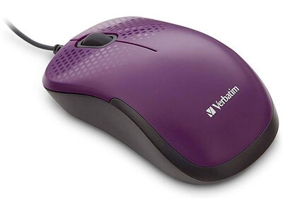Verbatim Silent Wired Optical Mouse - Purple