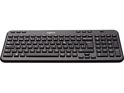 Logitech K360 Wireless Keyboard - Glossy Black - French