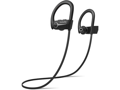 Écouteurs-boutons sans fil Bluetooth® U8L de Letsfit - Noir/Gris